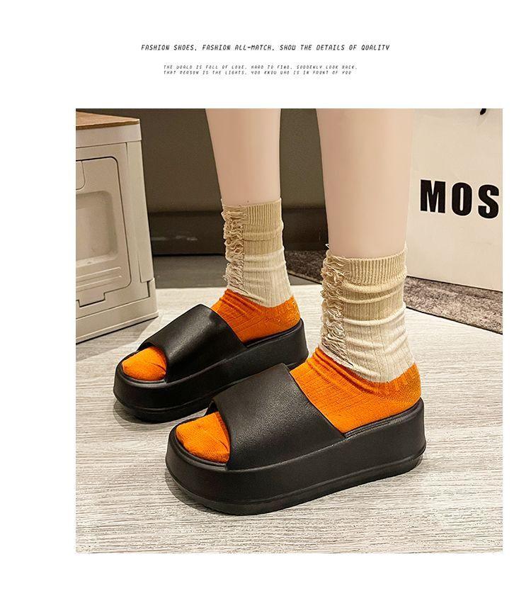 Product Introduction of Áo Đi Bên Ngoài Nam, Không Trơn Trượt, Dép Xăng Đan Tăng Dễ Phối Đồ Thời Trang Mới Mùa Hè Cho Nữ, Chất Liệu Eva, Khử Mùi, Thích Hợp Cho Nữ Đế Bằng Slipper DéP Quai Ngang Đồng Dép Lê 22