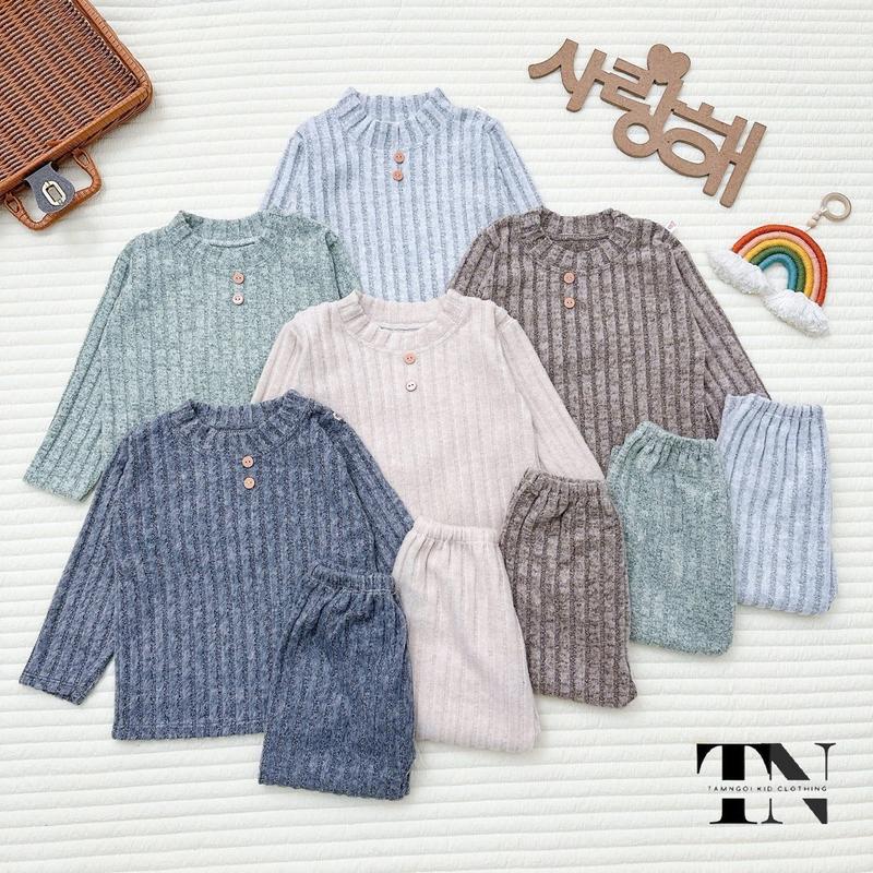 Bộ len tăm đũa lông mềm cho bé, mềm mịn, không gây kích ứng da từ 6-16kg