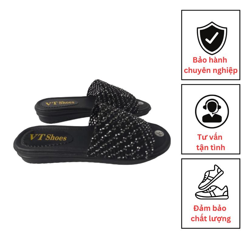 Product Introduction of Dép Nữ Đế Xuồng 3cm. Dép Lưới Nữ Trung niên Mang Êm,Đẹp, Thoáng chân. Dép bản Lưới nữ.  Mã số LB01 2