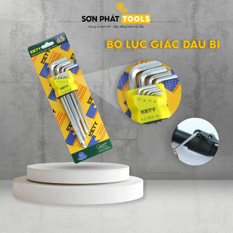 COMBO 2 Bộ Lục Giác Đầu Bi - Đầu Hoa Thị Được Gia Công Từ Thép CRV Mạ Chrome Chống Gỉ 2