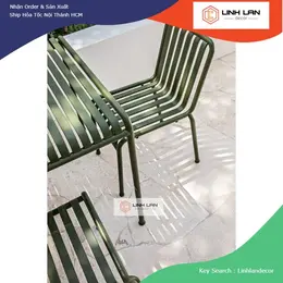 Ghế sắt sơn tĩnh điện decor quán cafe, nhà hàng