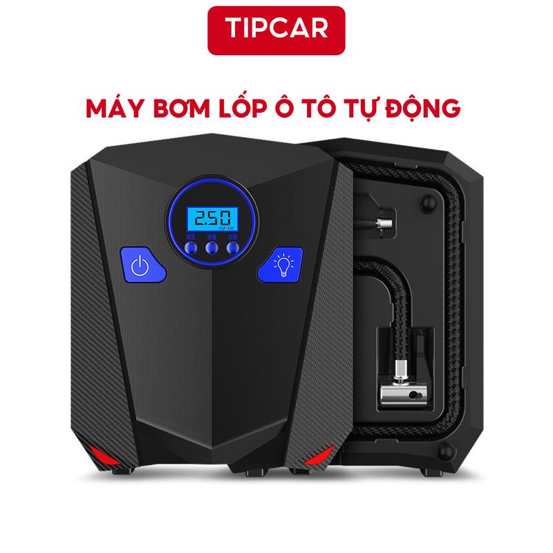  Máy Bơm Lốp Ô Tô Tự Động Bơm Lốp Ô Tô Xe Hơi Điện Tử Mini Tự Ngắt Không Dây Có Đèn LED Đa Năng 