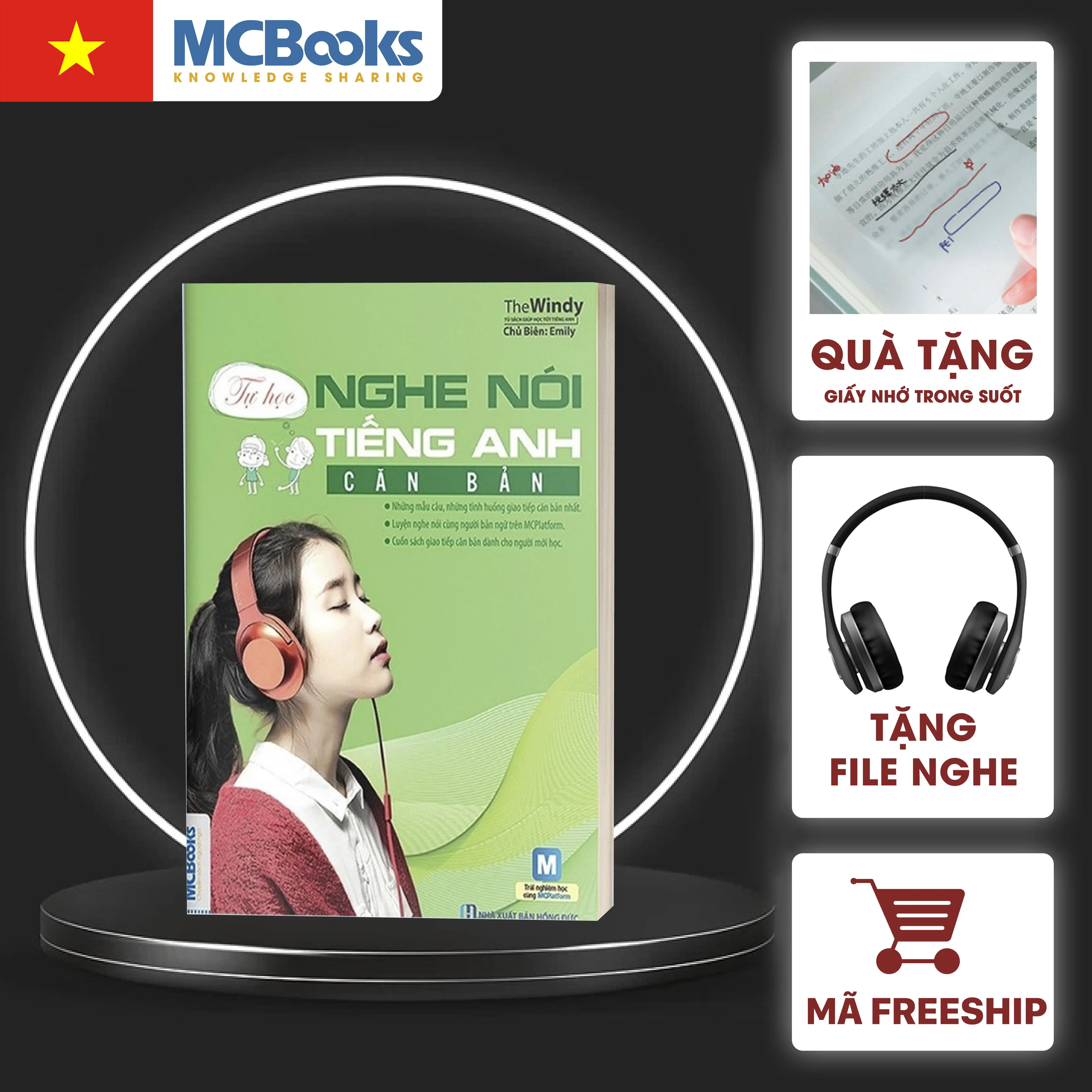 [MCBooks] Sách Tự Học Nghe Nói Tiếng Anh Căn Bản Dành Cho Người Học Tiếng Anh