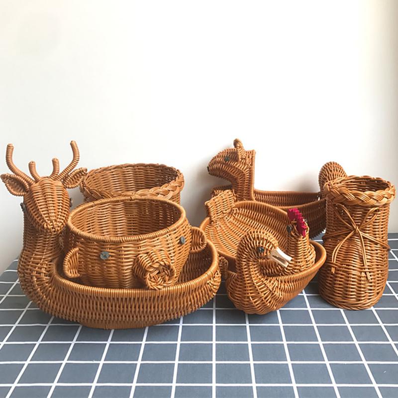 Product Introduction of Giỏ Đựng Trái Cây, Dệt Mây, Hình Dạng Dễ Thương, Bát Trái Cây, Khay, Giỏ Đựng Đồ Ăn Nhẹ Rau Củ 19