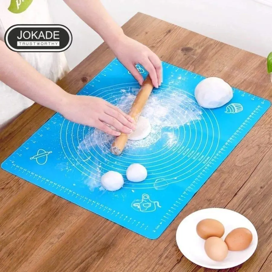 Alas Adonan 50x40cm Silikon tatakan Baking anti lengket Silicon Besar Kitchenware