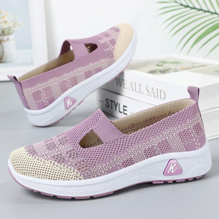 Product Introduction of Summer New Shoes Women's Breathable Comfortable Shoes Old Beijing Cloth Shoes Slip-on Mom Shoes Footwear Girl Walking Shoes Slipon Pedal Active Gal 6