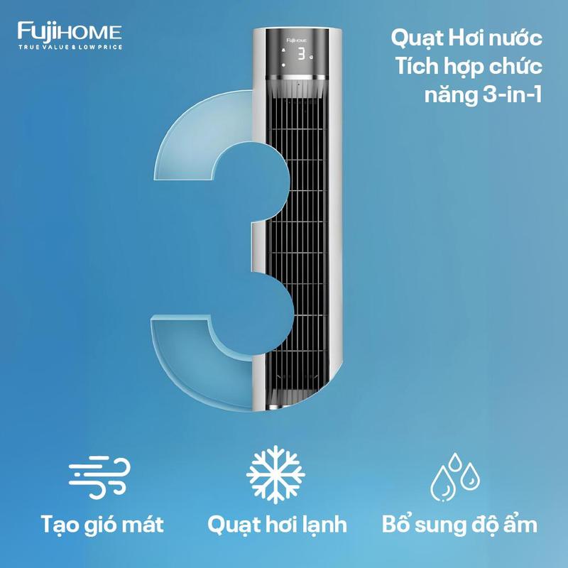 Quạt tháp điều hoà đối lưu tích hợp lọc không khí ionizer Fujihome AC-18LM/ AC-18LE - Bảo hành 24 tháng 2