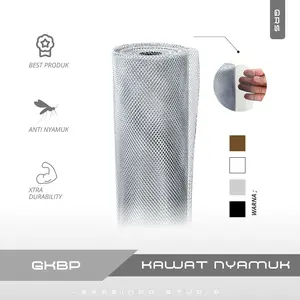 DOF Kawat Nyamuk Baja Putih Coklat Hitam Silver 50 Cm 1 Meter / Pintu Tralis Expanded / Kawat Parabola Baja