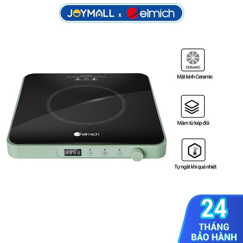 Bếp điện từ Elmich ICE-3879, , mặt kính ceramic, mâm từ kép đôi, tự ngắt khi quá nhiệt - JoyMall
