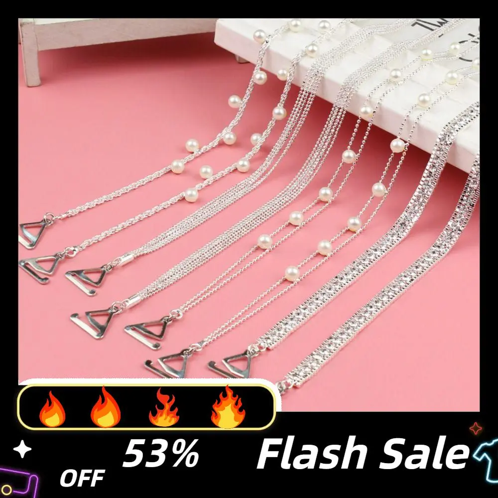Dây áo ngực kim loại, thời trang, với Rhinestone, chống trượt, dây đeo vai, dây đeo đồ lót Có Thể Điều Chỉnh