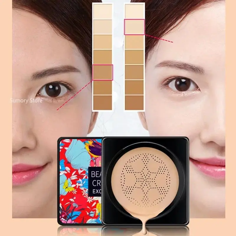 Magic Foundation Mushroom Head Air Cushion Cream Waterproof Brighten Foundation Cream Women Base Makeup Face  Cosmetics