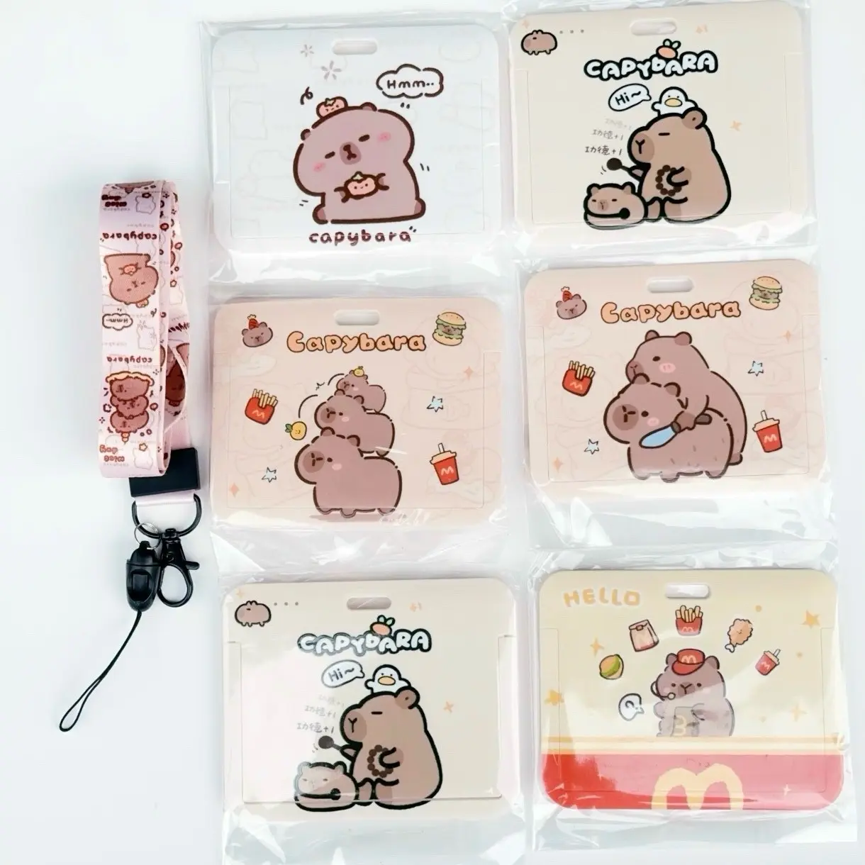Thẻ đeo Capybara Đứng ,Thẻ ngang kèm dây