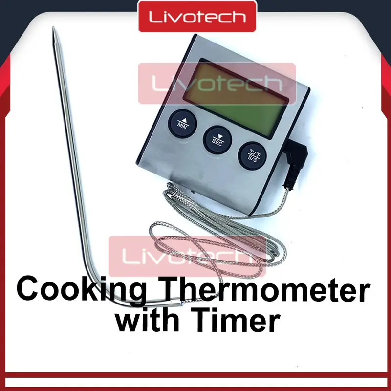 D24 Termometer Masak+Kitchen Timer Digital Cooking Thermometer Dapur 1