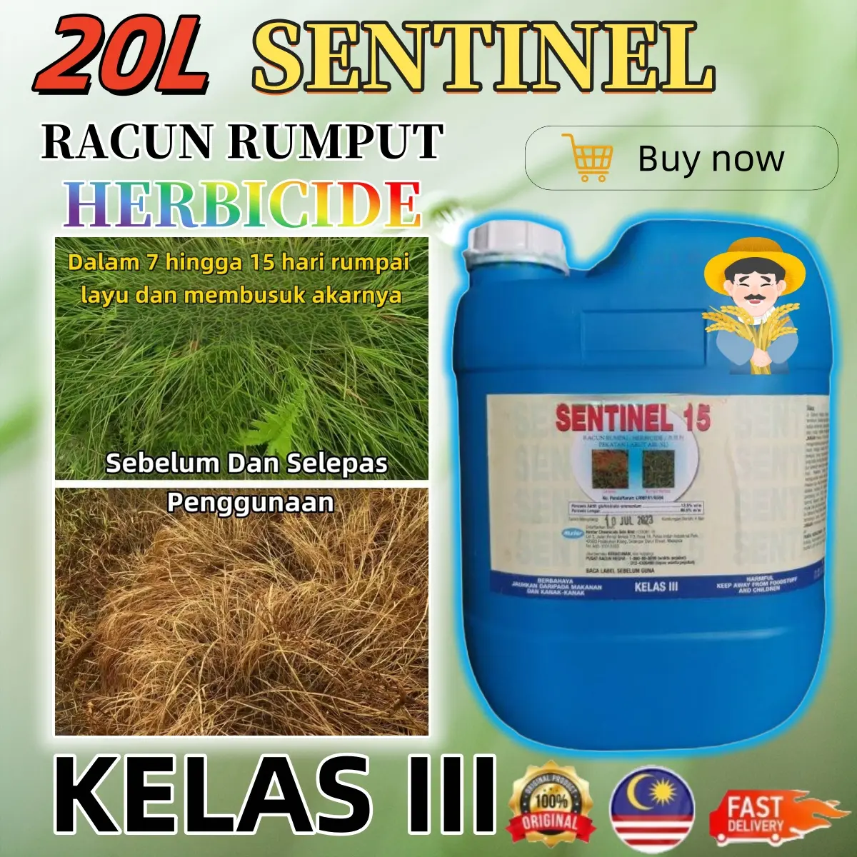 Crop Protection Sentinel 15 20L glufosinate ammonium 13.5% herbicide ...