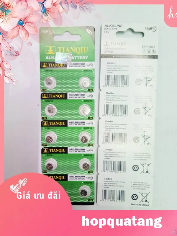 Pin cúc áo LR44 AG13 LR1130 AG10 CR2032 LR626 LR621 AG4 LR41 AG3 (vỉ 10 viên) 7