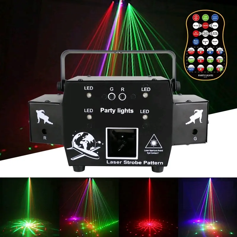 Đèn PartyLight quét tia 4 Trong 1 ,vẽ hình Laser ,quét tia 3D dành cho bay phòng