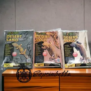 Aneka Pasir Exoterra Red / Yellow / Black Desert Sand 1 kg Pasir Alas Kandang Hamster Bearded Dragon Gecko Exo Terra Desert Sand