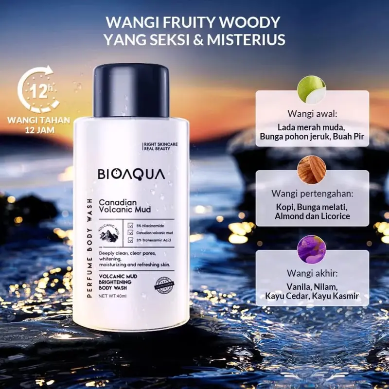 BPOM BIOAQUA Sabun Mandi Cair Sabun 40ml Travel Size Body Wash Shower 3