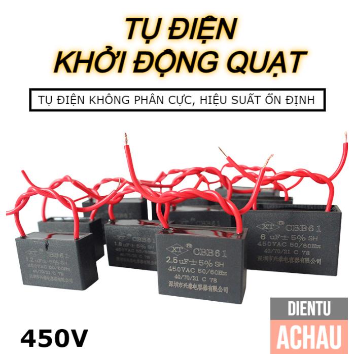 Tụ Khởi Động CBB61 cho Quạt Điện Động Cơ AC 220V