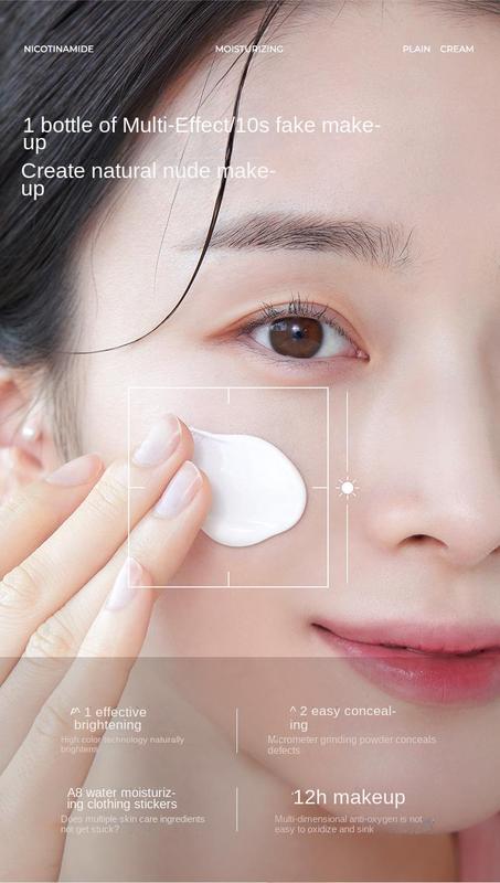 Product Introduction of Beilingmei Perilla Filter Makeup Cream 40G Concealer Brightening Skin Light Feeling Hydrating Moisturizing Skin Care Products Factory Price Wholesale Moisture Moisturizer Moisturize Cosmetic Primer Hydrate 0