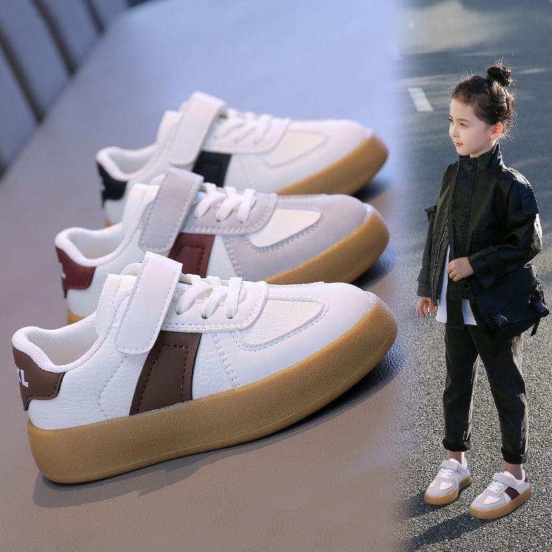 Children's Shoes Children's Sneaker 2024 New Girls' Sneakers Boys' Moral Training Shoes Middle and Big Children Students Soft Bottom Skateboard Shoes 0