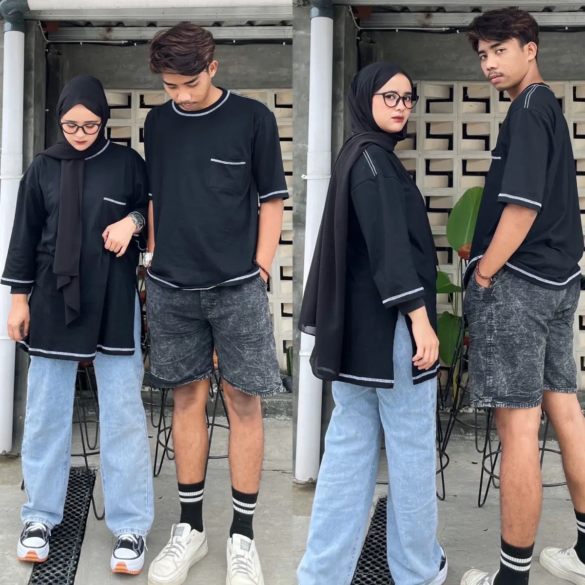 DRESS KAOS PASANGAN KASUAL OVERDECK - BAJU PASANGAN - BAJU COUPLE PASANGAN - BAJU KAOS PASANGAN-OUTFIT PASANGAN