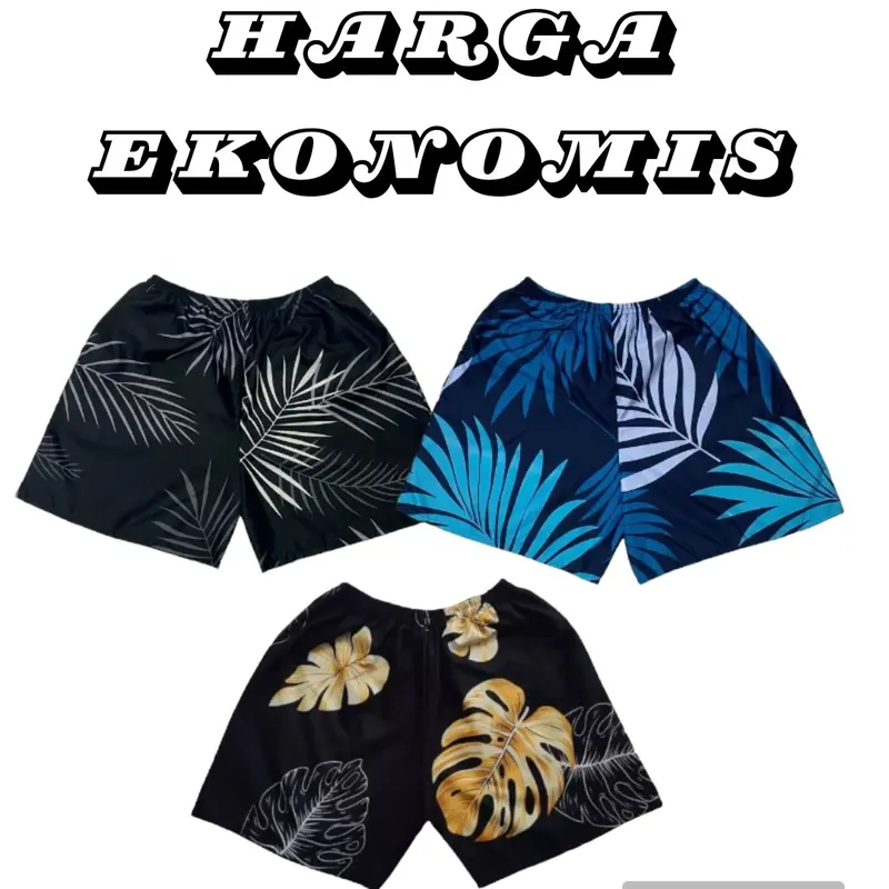 NEW 3 PCS CELANA PENDEK PRIA WANITA UNISEX CELANA SANTAI BAHAN ADEM MOTIF RANDOM Nyaman 2