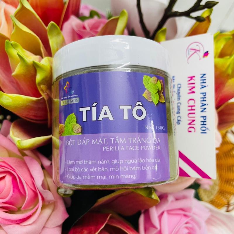 Hủ 150g Bột Lá Tía Tô nguyên chất Organic - Giảm mụn giảm thâm nám sáng da