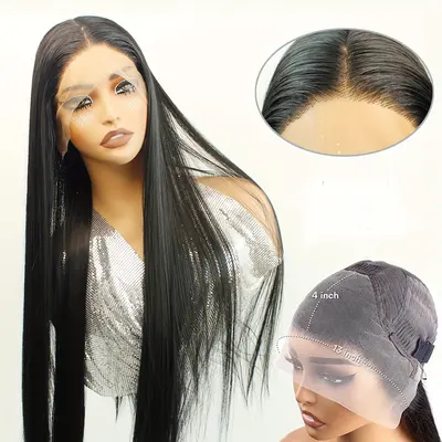 Lace front wig with middle part hotsell