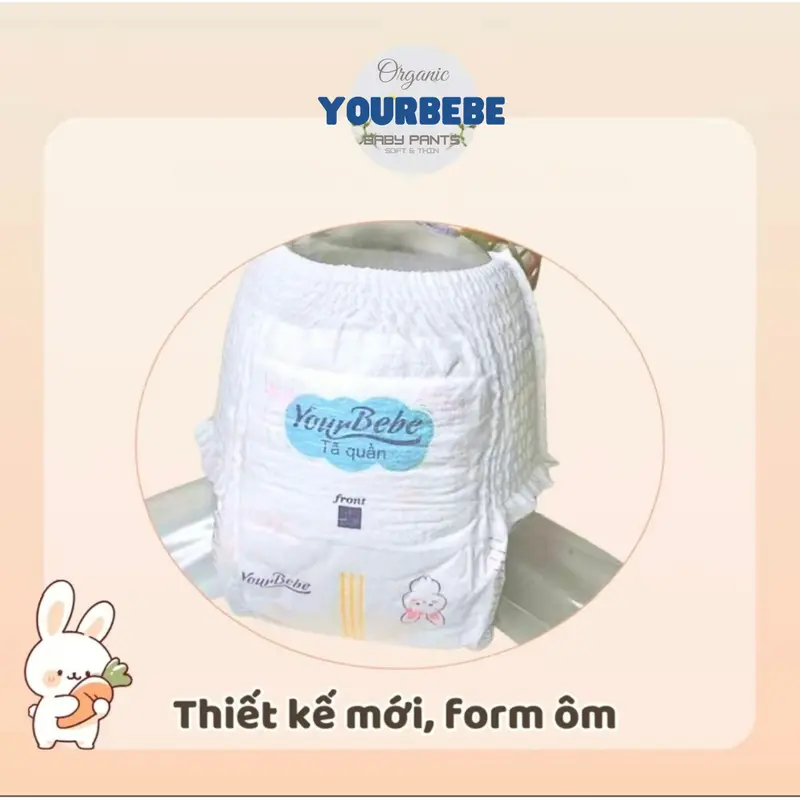 Combo 100 miếng Bỉm Quần YourBeBe đủ size từ M đến 3XL bỉm mỏng 2mm thấm hút 500-800ml 4