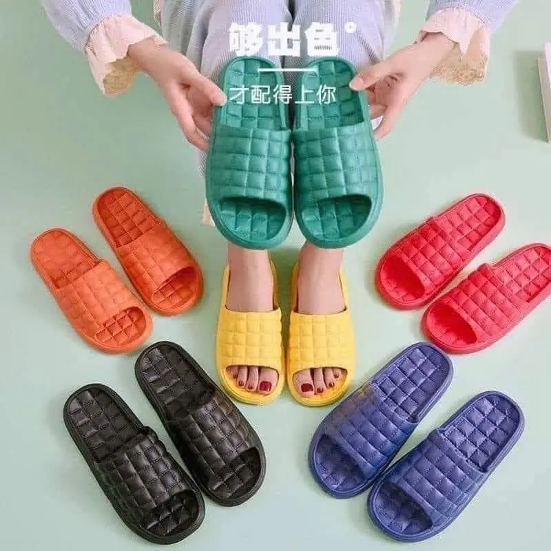 Dép Đi Trong Nhà, Dép Mang Trong Nhà, Siêu Mềm Êm Chân, Hình Ô vuông , Chống Trượt