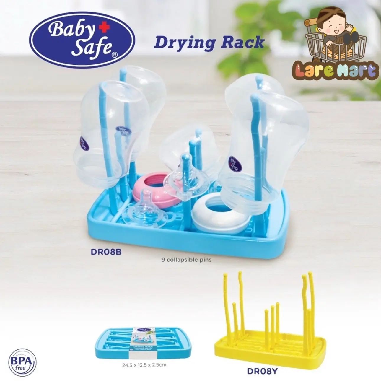BABY SAFE - Drying Rack / Rak Pengering Botol DR08B - DR08Y
