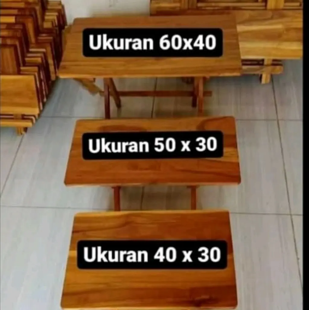 Meja Belajar Lipat Kayu Jati Asli /Meja Laptop /Meja Serbaguna Dapat dilipat