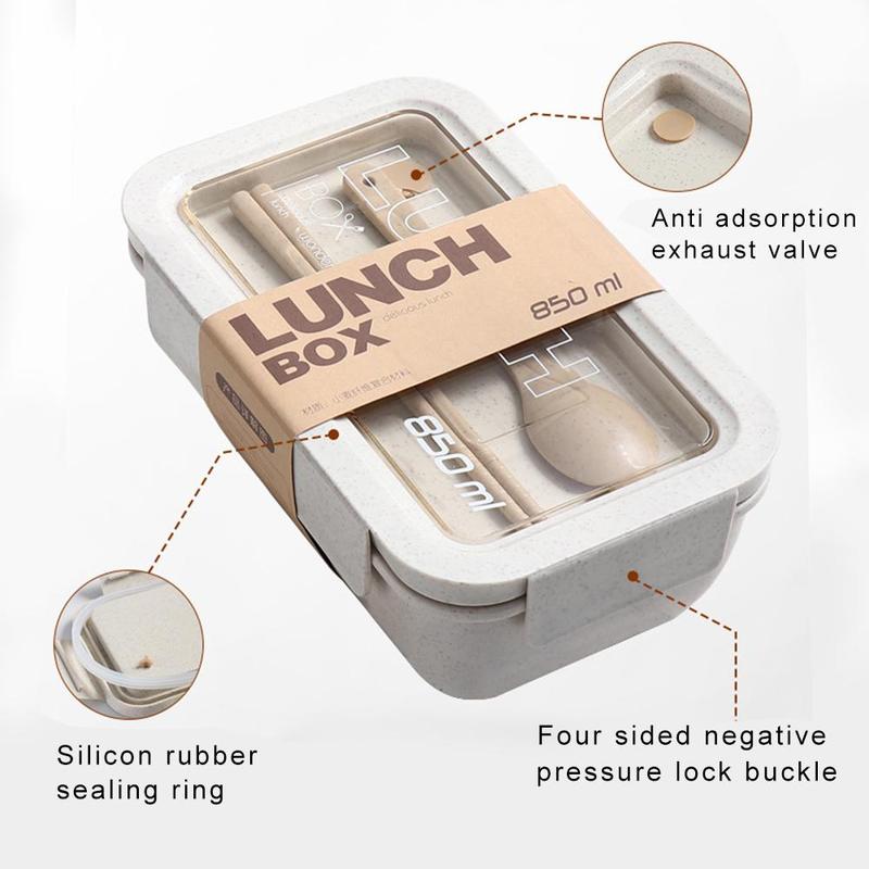 Product Introduction of 1pc Bento Box Leakproof Lunch Containers Cute Lunch Boxes For Spoon/Chopsticks Dishwasher I5X9 30