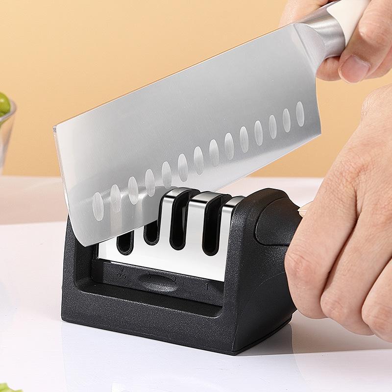 Product Introduction of Knife Sharpener with Handle, 1 Count Portable Non-slip Handheld Knife Sharpener, Kitchen Gadgets Supplies 5