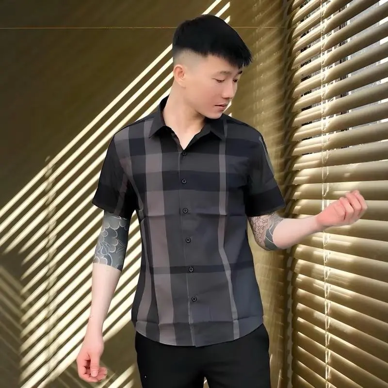 Áo sơ mi nam  sọc caro nâu đen đen mẫu cá tính sang trọng mẫu mới 0125