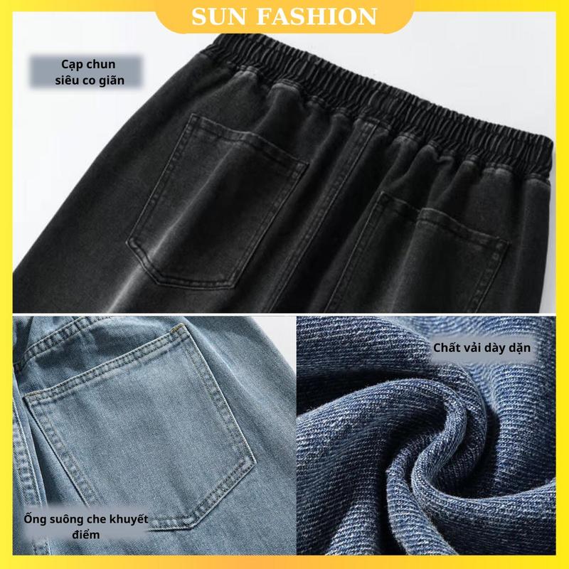 Quần short jean nam nữ SUN CLOSET S2 Wash Xanh Đậm đa dạng mẫu mã năng động thoải mái Menswear Ong Pants Có Túi Loang 1
