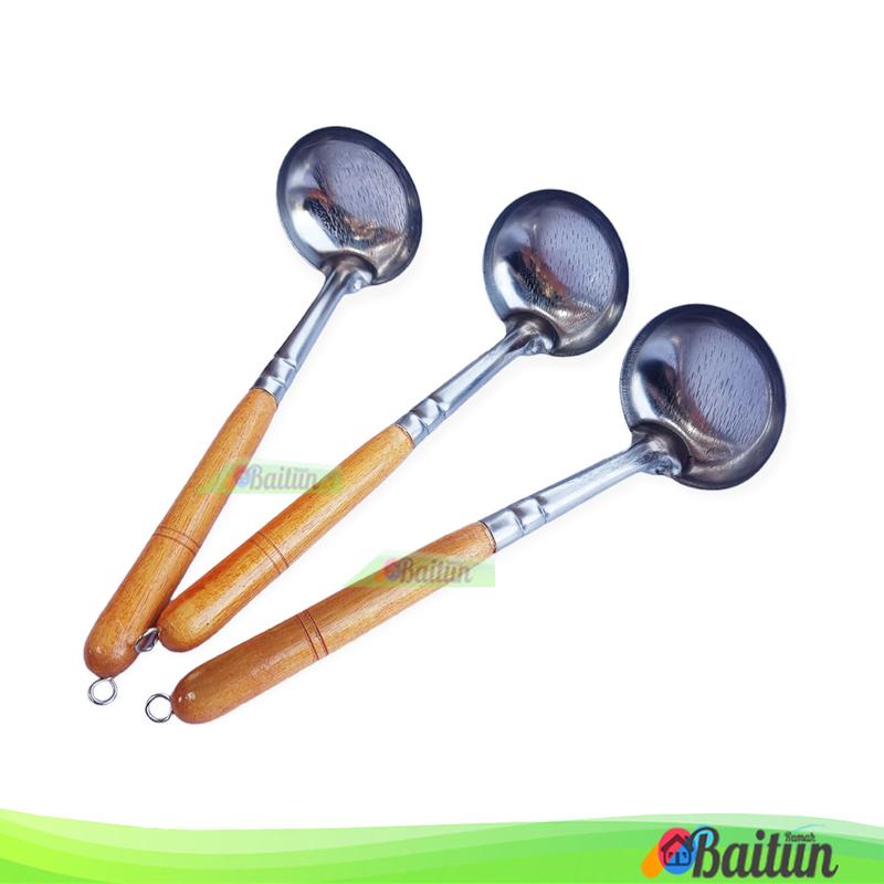 Baitun Irus Stainless Gagang Kayu | Soup Spoons Prabotan Dapur ...