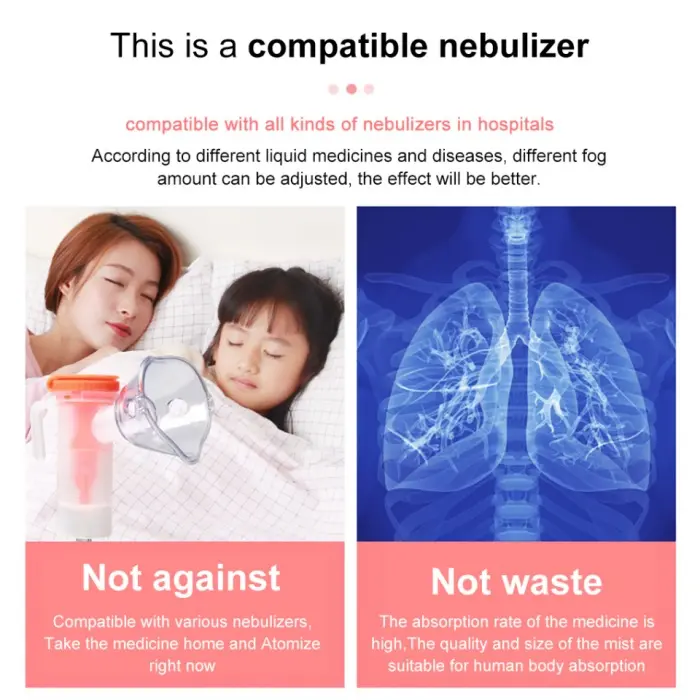 Alat Terapi Pernapasan Handheld Nebulizer Asthma Inhaler Atomizer Anak Obat Saluran Pernapasan Saluran Pernapasan Set 5