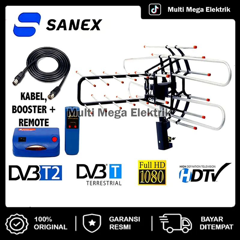 SANEX ANTENA TV DIGITAL + BOOSTER WA 950 TG / WA-850TG (FREE KABEL) GARANSI RESMI 0