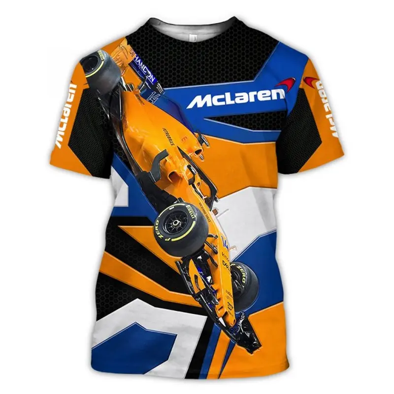 McLaren F1 3D Printed Formula Racing T Shirt  For Man Oversized Tracksuit Jacket Summer Top. High Quality Clothing