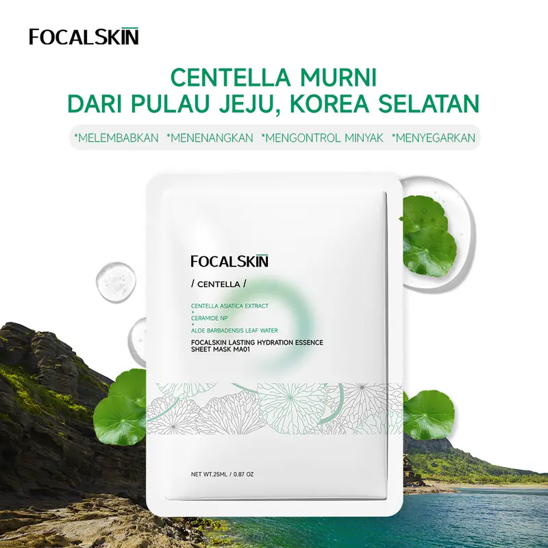 FOCALSKIN Calming Masker Pelembab Lasting Hydration Essence Sheet Mask 0
