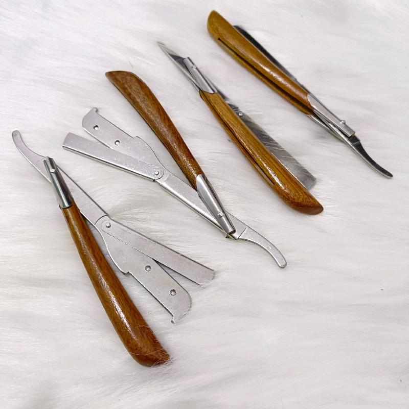 Dao cạo cán gỗ chuyên nghiệp , dao cạo mặt cho thợ Cạo Râu