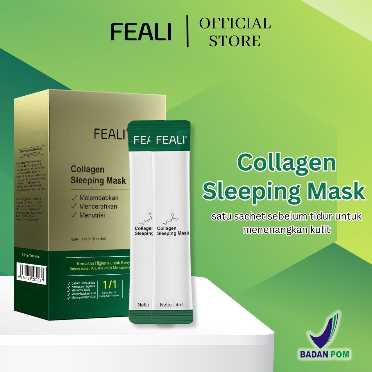 FEALI Bundle isi 2 pcs - FEALI Collagen Sleeping Mask + FEALI Moisturizer Cream Hyaluronic Kering Mencerahkan FEALI Bundle isi 2 pcs - FEALI Collagen Sleeping Mask + FEALI Moisturizer Cream Hyaluronic Kering Mencerahkan
