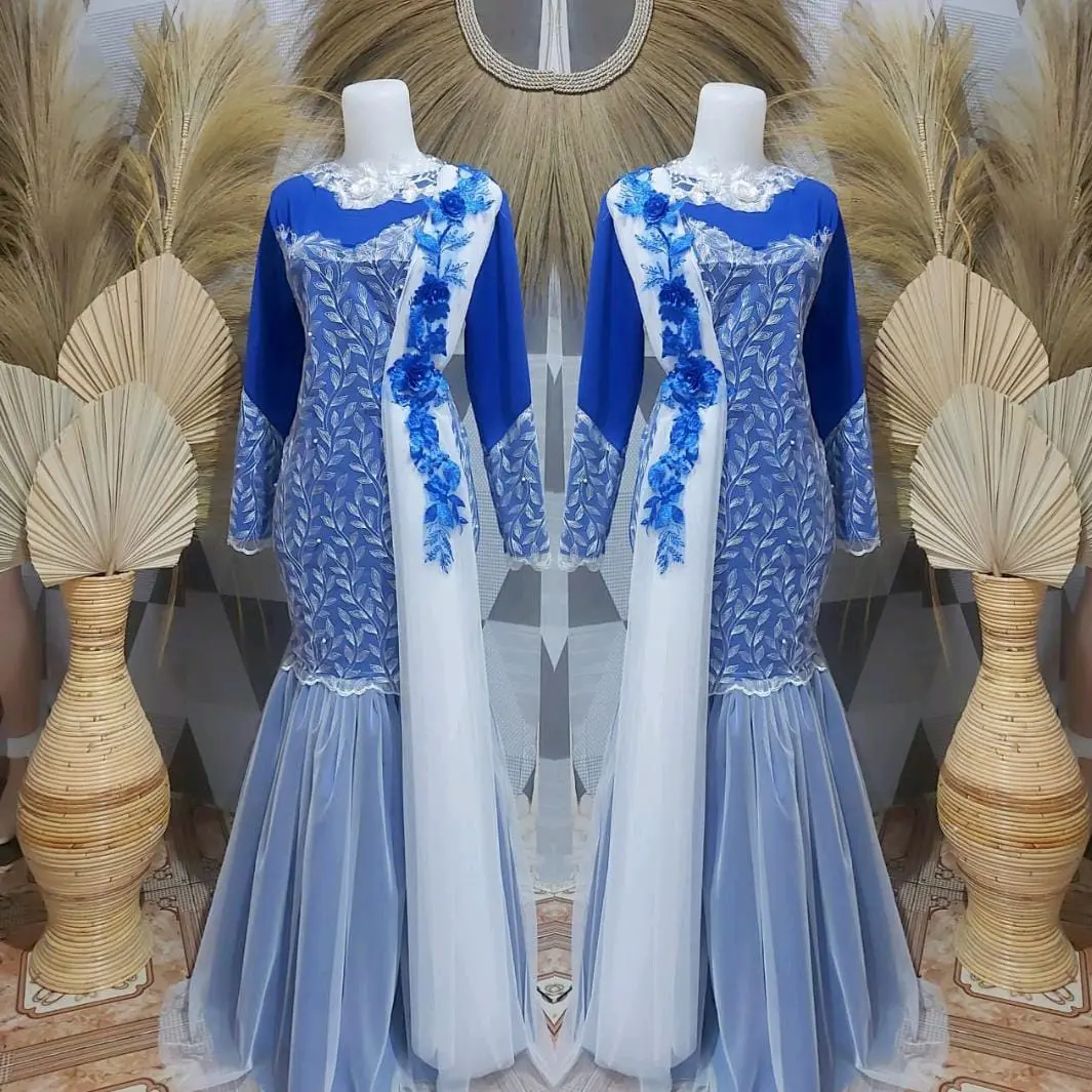 Longdress Duyung baju pesta Murah baju kondangan Dress murah Bunga