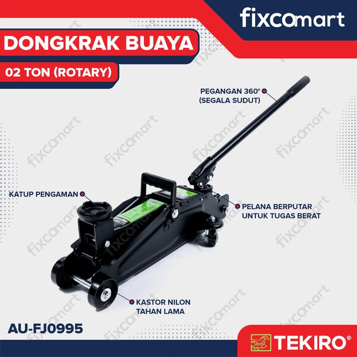 Gambar Tekiro Dongkrak Buaya Putar 2 Ton 360 Derajat Hitam / Dongkrak Buaya Rotary dari Fixcomart Kota Administrasi Jakarta Utara Tokopedia