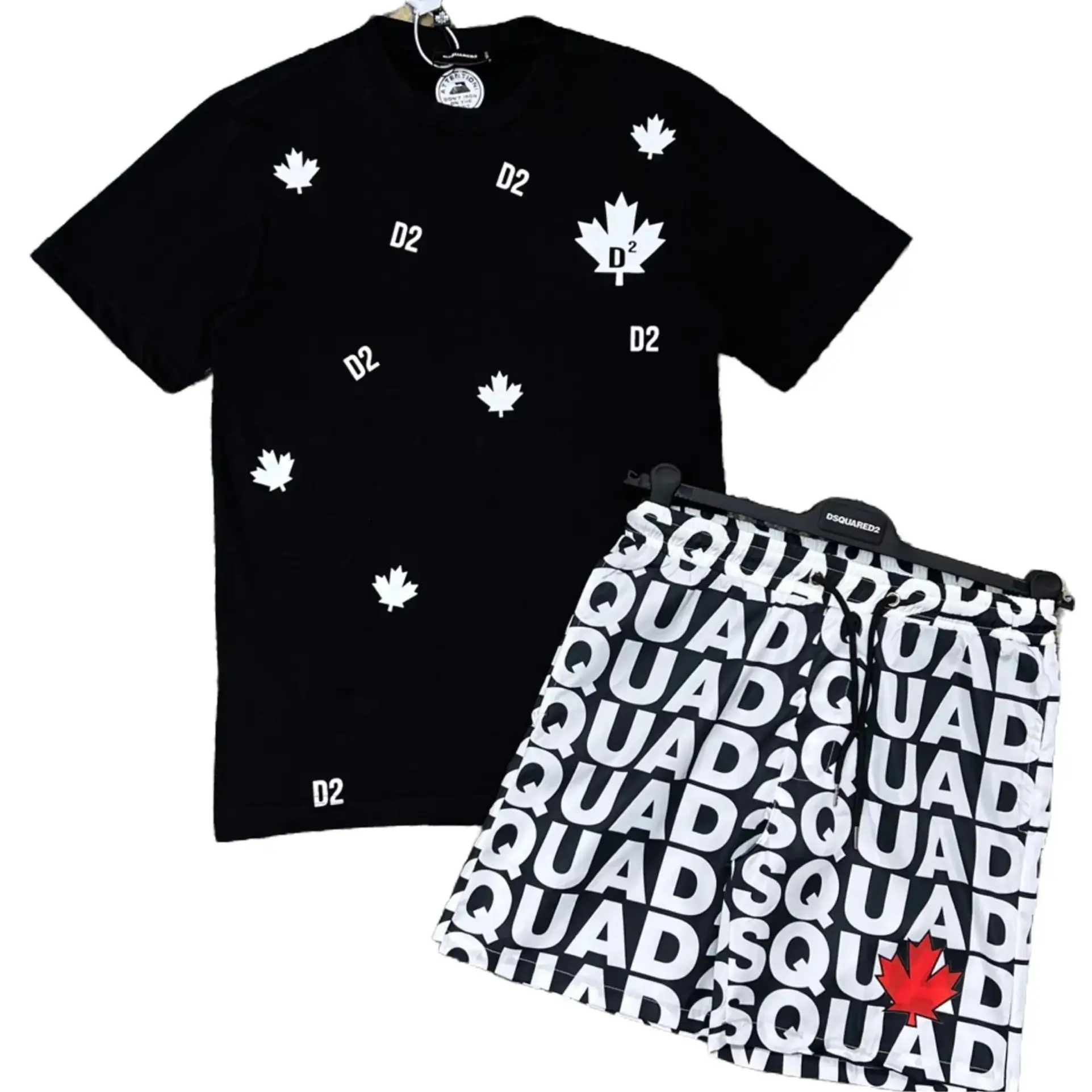 Sét Đồ Bộ Nam D2 Bộ Nam Hè Combo (áo +Quần ) Chất Vải Cotton Co Dãn 2 Màu đen Trắng Menswear Kem Sơ Mi Jean