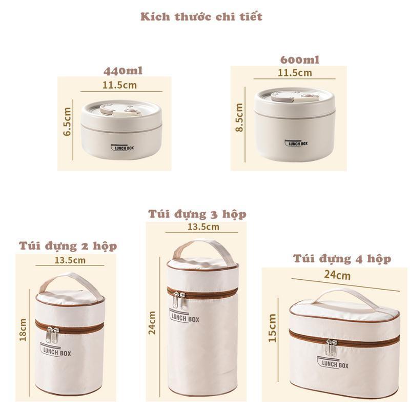 Product Introduction of [TẶNG TÚI + ĐŨA THÌA] Hộp đựnġ cơm giữ nhiệt 2, 3 , 4 tầng dùng được lò vi sóng ,Hộp cơm trưa văn phòng cách nhiệt bằng thép không gỉ tặng kèm túi đựng 2