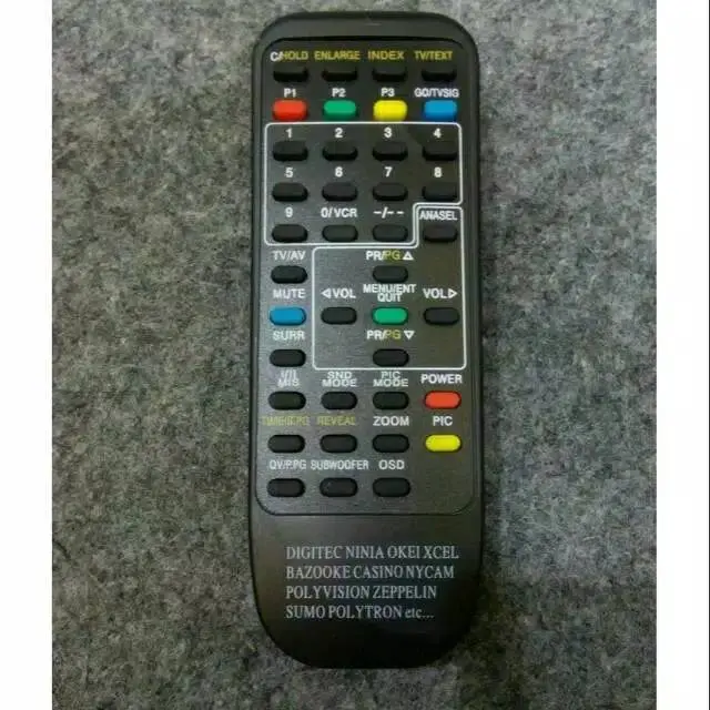 REMOT REMOTE TV POLYTRON TABUNG DIGITEC NINJA XCEL BAZOOKE POLYVISION SUMO minimax