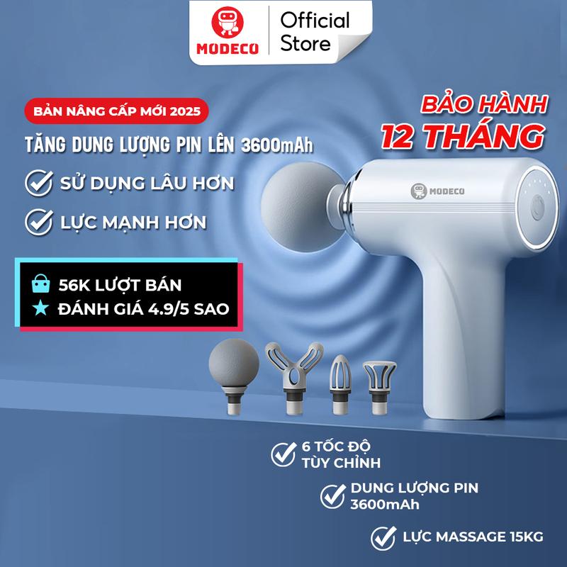 Máy Massage Cầm Tay Mini Cao Cấp  - Công Nghệ AI Cảm Biến Lực Nhấn Giúp Giảm Đau Mỏi, Giãn Cơ Sau Tập Luyện